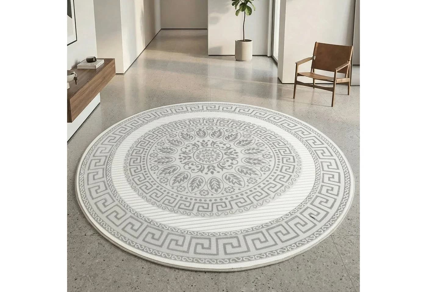 TeppichHome24 Designer Teppich Grau Modern