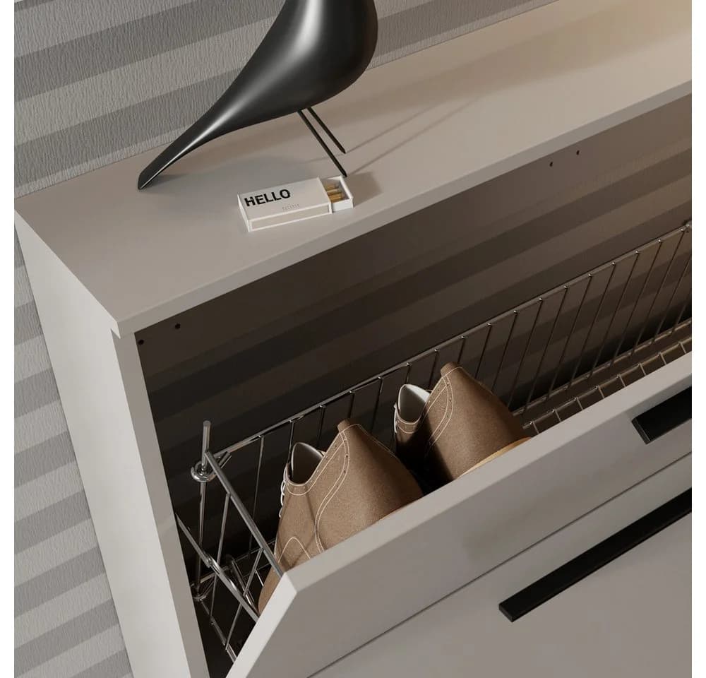 Lomadox Schuhschrank UTRERA-01 mit Klappen in Kaschmir