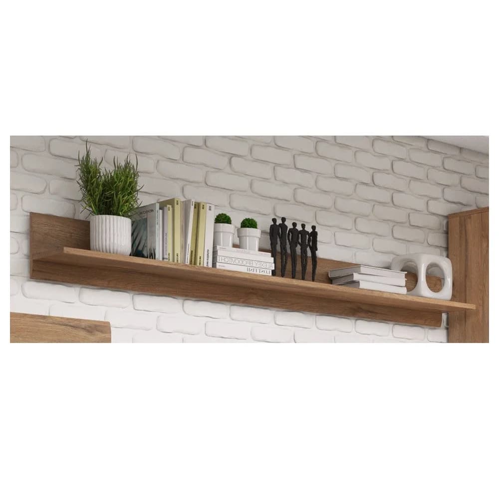 Lomadox Wandregal TURDA-83 Eiche Modern 180x22x23 cm