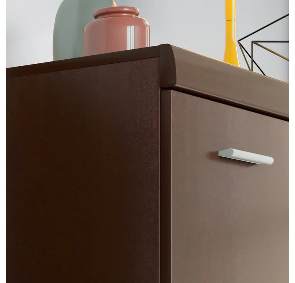 Lomadox Sideboard IMPERIA-129 140 cm Nussbaum Wohnzimmer braun retro