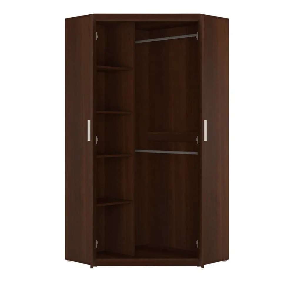 Lomadox Eckschrank IMPERIA-129 Nussbaum Wohnzimmer Flur