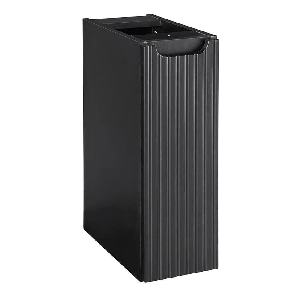 Lomadox Unterschrank NEWPORT-56-BLACK 20cm Grifflos Schwarz