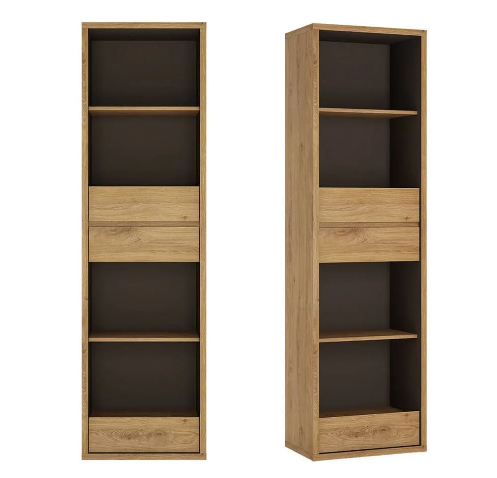 Lomadox Büromöbel-Set SELMA-129 Grifflose Schrankkombination Eiche