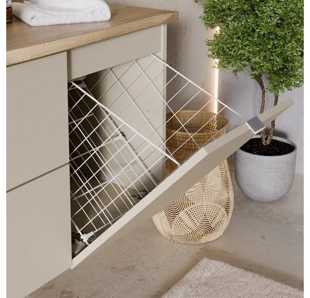 Lomadox Waschbeckenschrank DURANGO-56 100 cm Baumkantenoptik