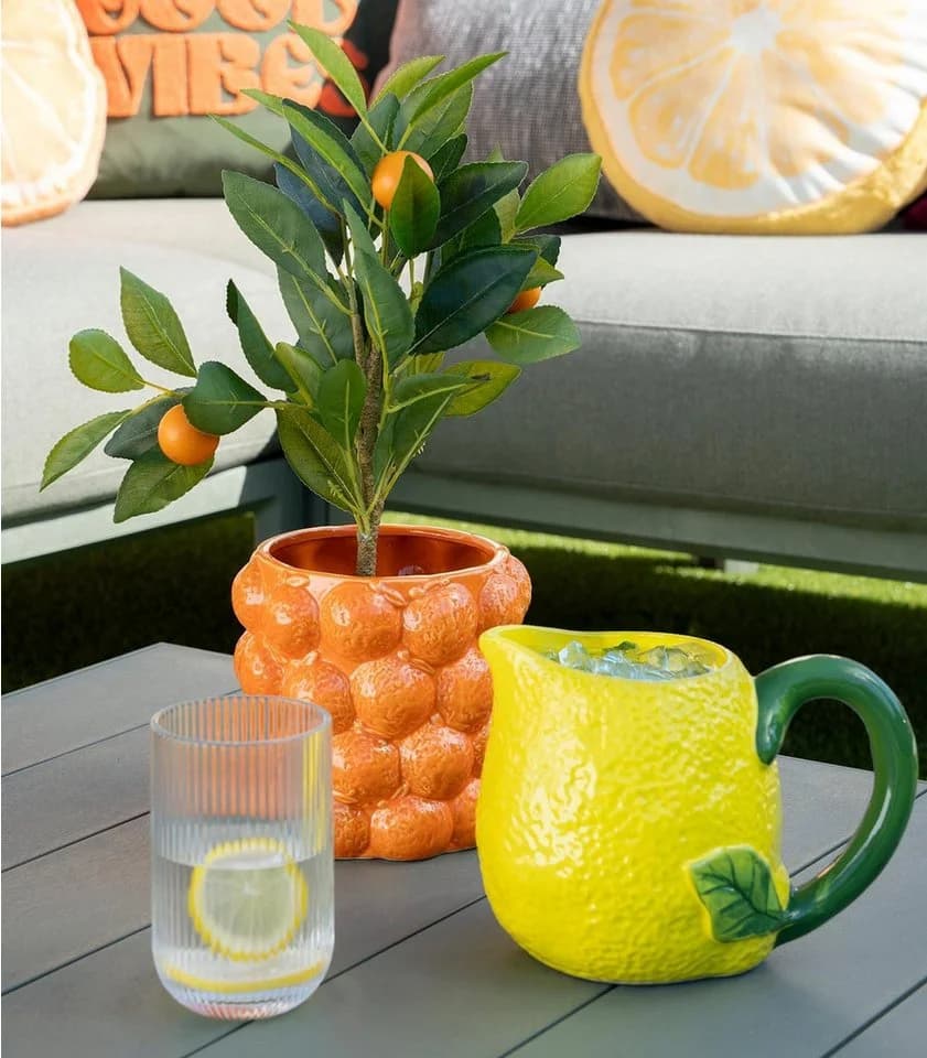BOLTZE GRUPPE GmbH Übertopf Orange Porzellan