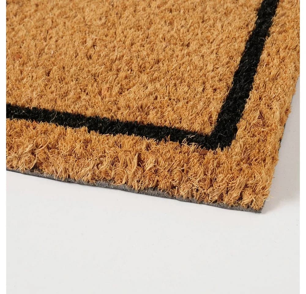 BOLTZE Fußmatte Happy Camper Kokos Schwarz 50x25cm