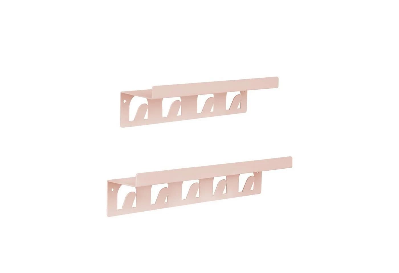Karat Wandregal Agnes mit Haken, Metall, Grün/Pink