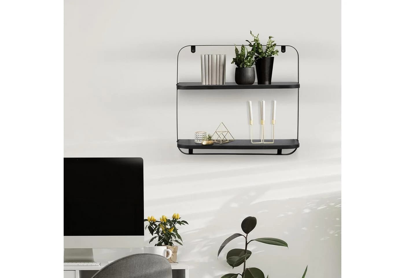 Floordirekt Wandregal Amy Schwarz Modern