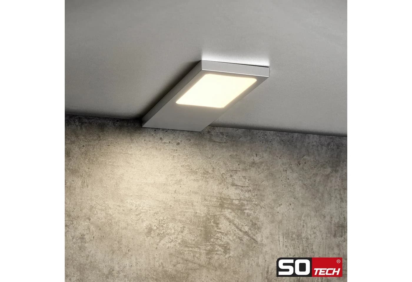 SO-TECH LED Unterbauleuchte GIULIA II Warmweiß Silbergrau Dimmbar
