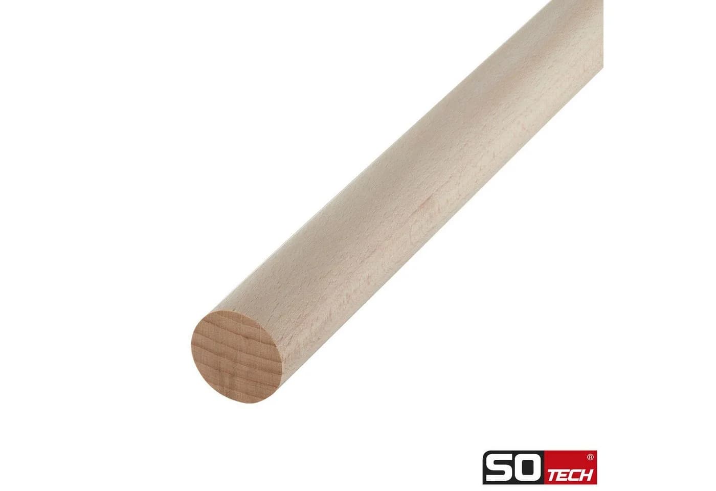 SO-TECH® Kleiderstange Buche Rundstab 30mm 50cm Spar-Set 3 St