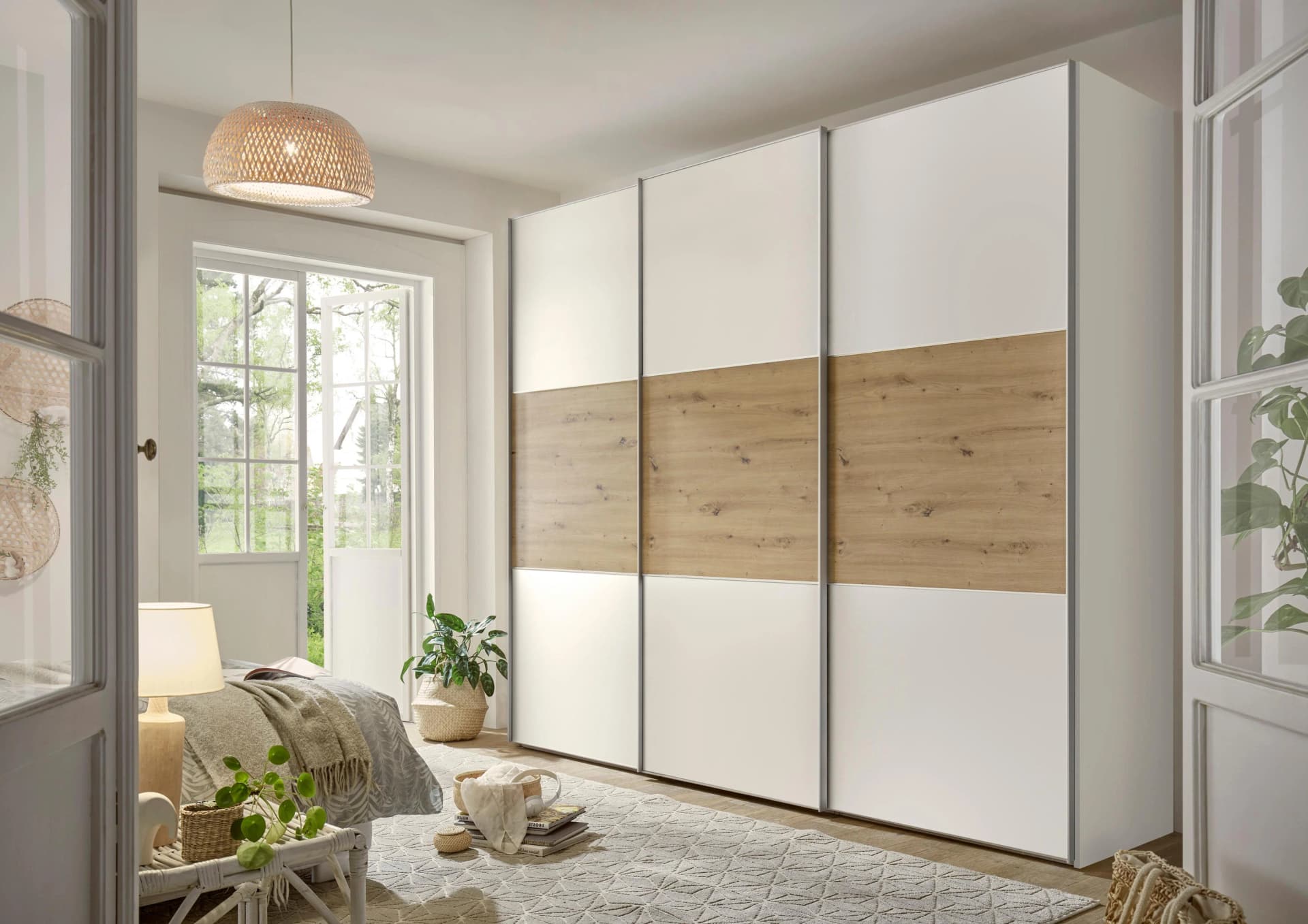 Schwebetürenschrank STAUD Includo Weiß
