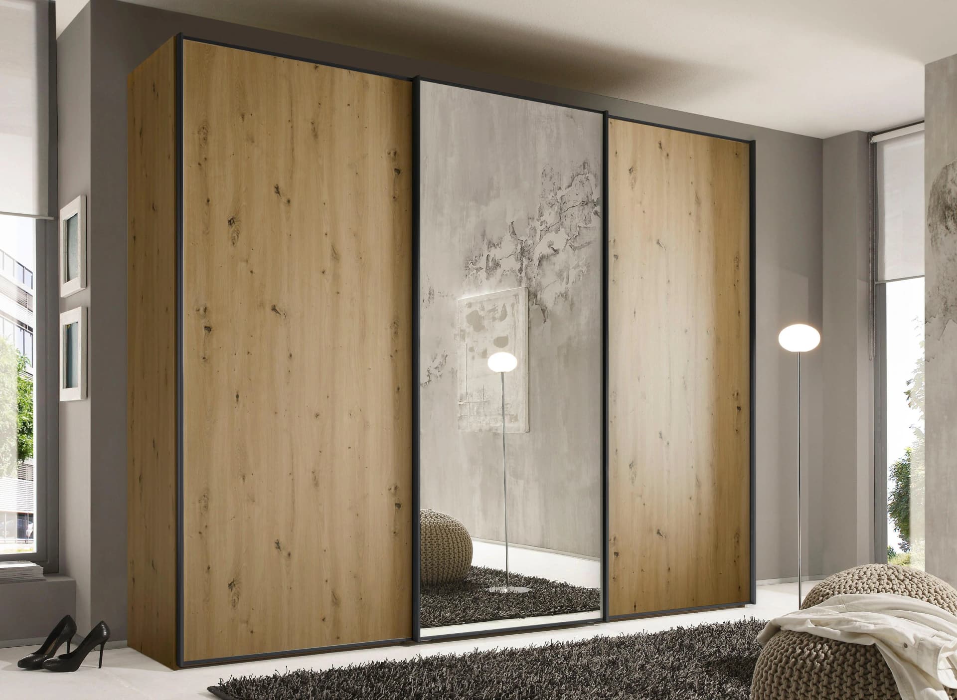 STAUD Schwebetürenschrank Sinfonie Plus Artisan Eiche 3-tlg.