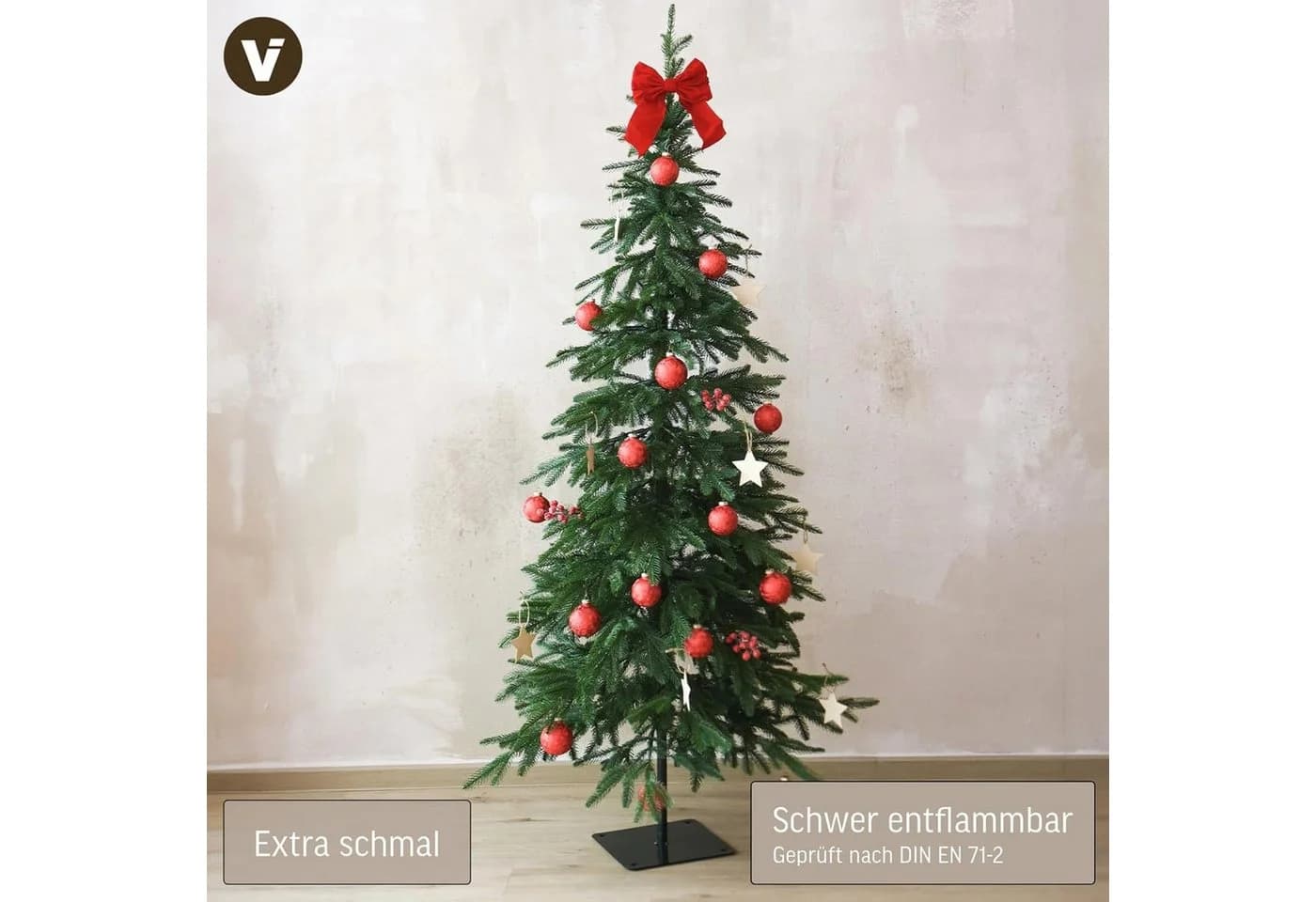VIVANNO Künstlicher Weihnachtsbaum Kunststoff PINSAPO Konisch Grün