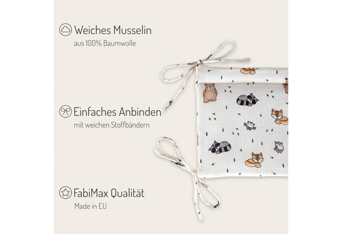 FabiMax Beistellbett Basic Plus grau mit Matratze