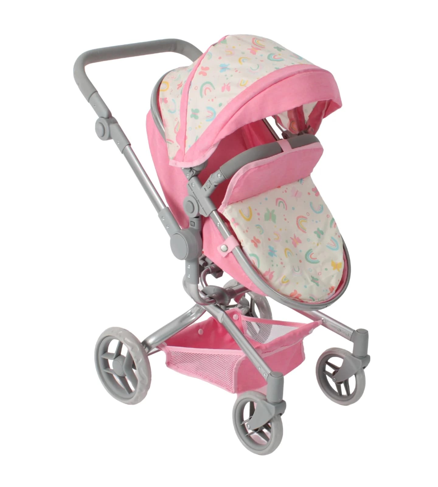 CHIC2000 Yolo Kombi-Puppenwagen Rosa mit schwenkbaren Rädern