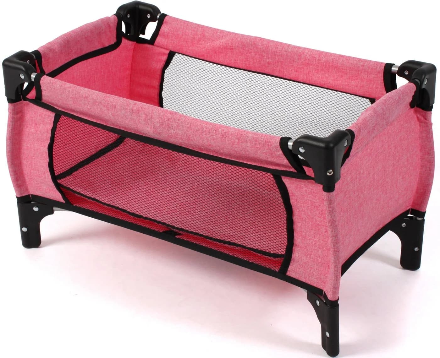CHIC2000 Puppenbett Deluxe Melange Pink mit Tragetasche