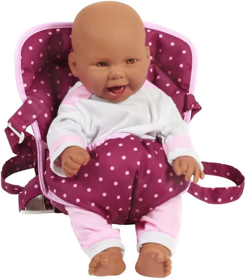 CHIC2000 Puppen Bauchtrage Brombeere - Violett 2-in-1 Tragetasche
