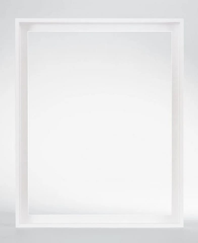 myposterframe Einzelrahmen Mira Schattenfuge 50x70 cm Weiß matt Echtholz