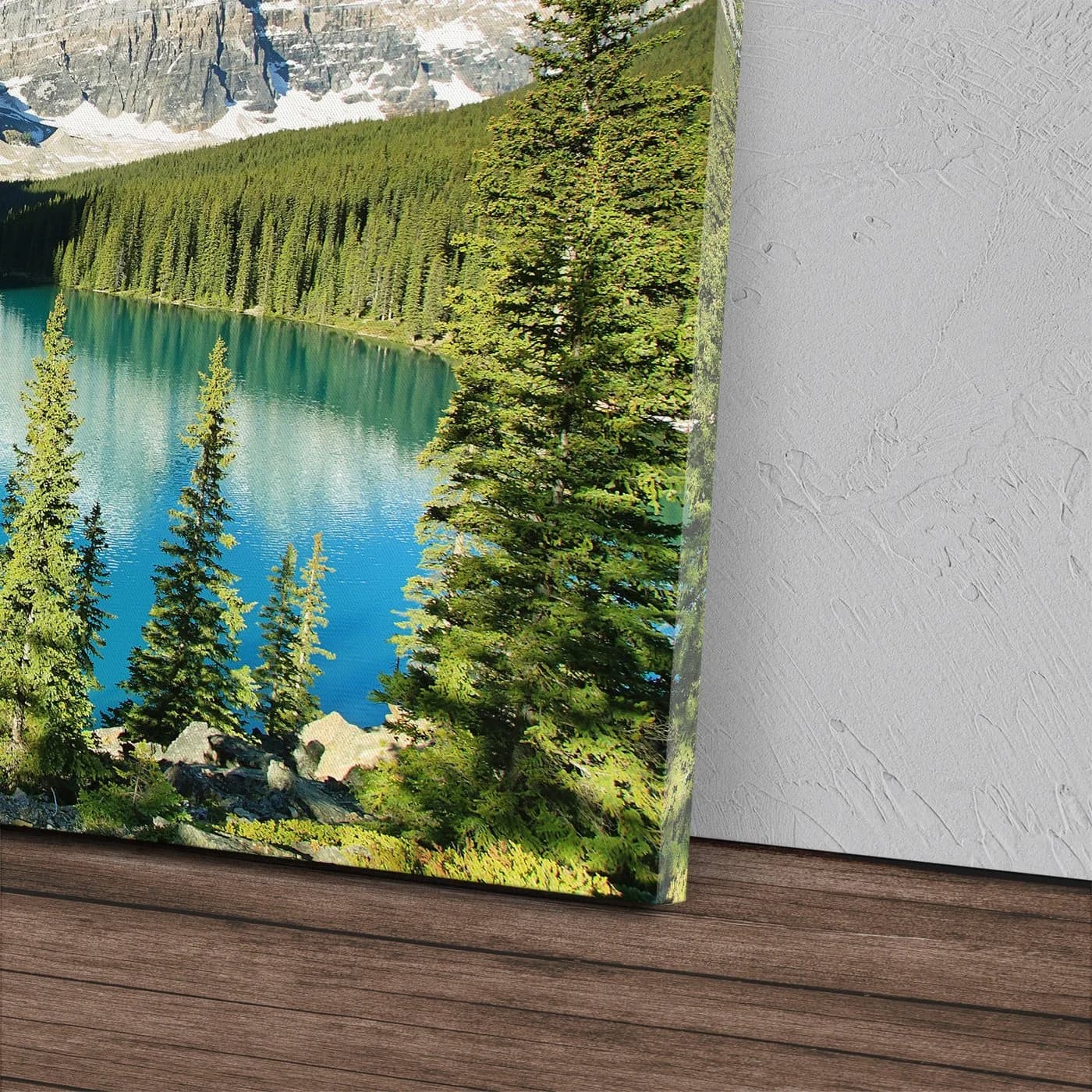 Sinus Art Leinwandbild Moraine Lake Kanada Berge Tannen