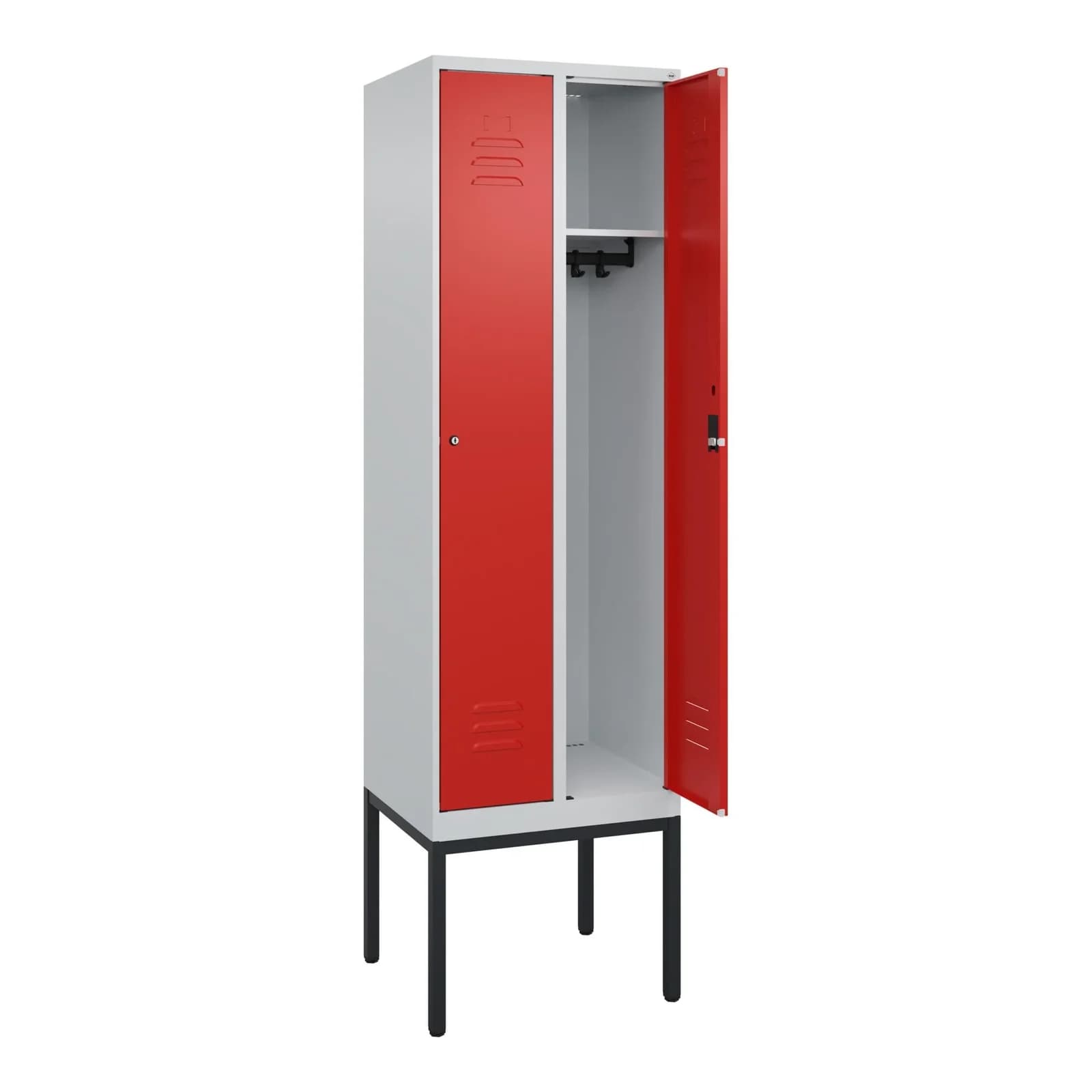 C+P Spind Classic PLUS Garderobenschrank 2 Abteile Stahl