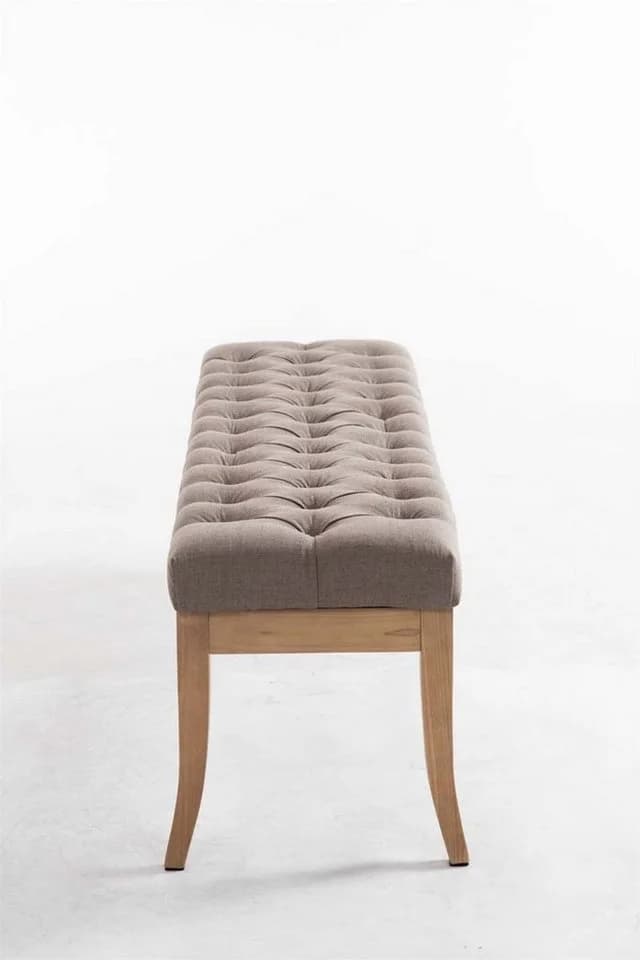 TPFLiving Sitzbank Romeo Grau Chesterfield-Design