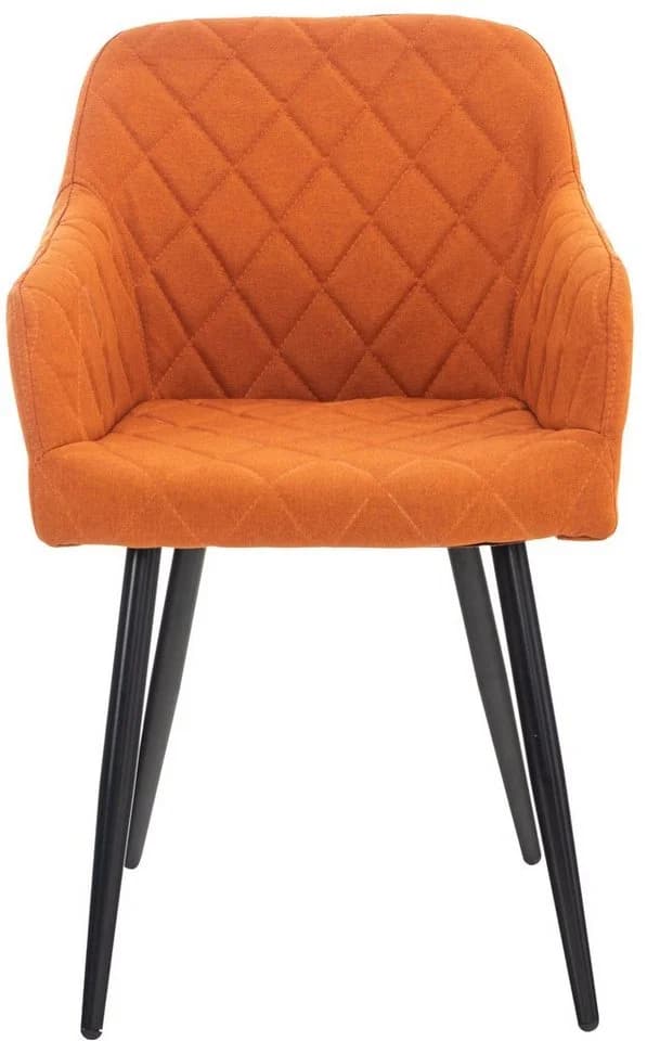 TPFLiving Esszimmerstuhl Shyva Orange Metall Gestell