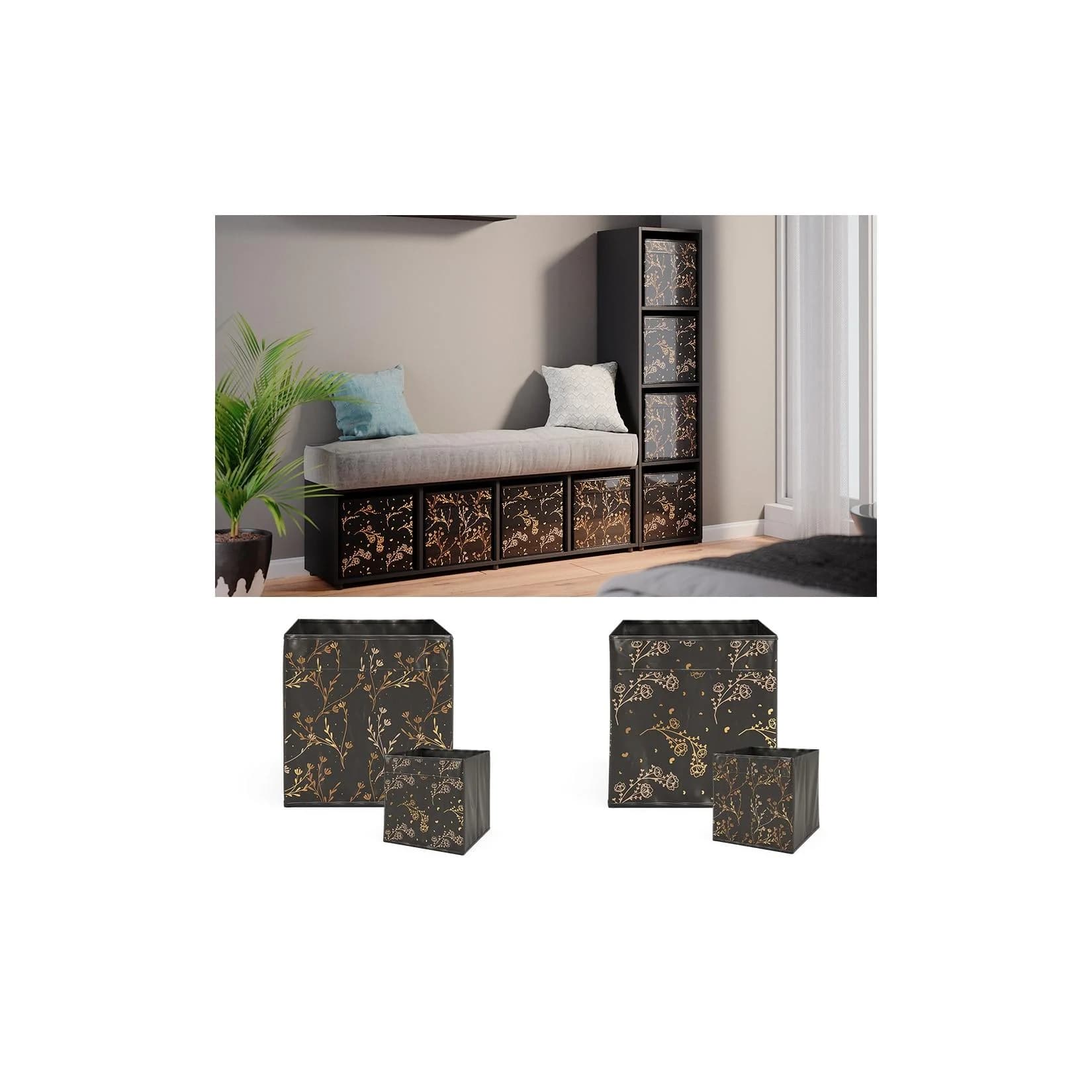 Vicco Ludus Raumteiler Würfelregal Schwarz Modern 4 Fächer