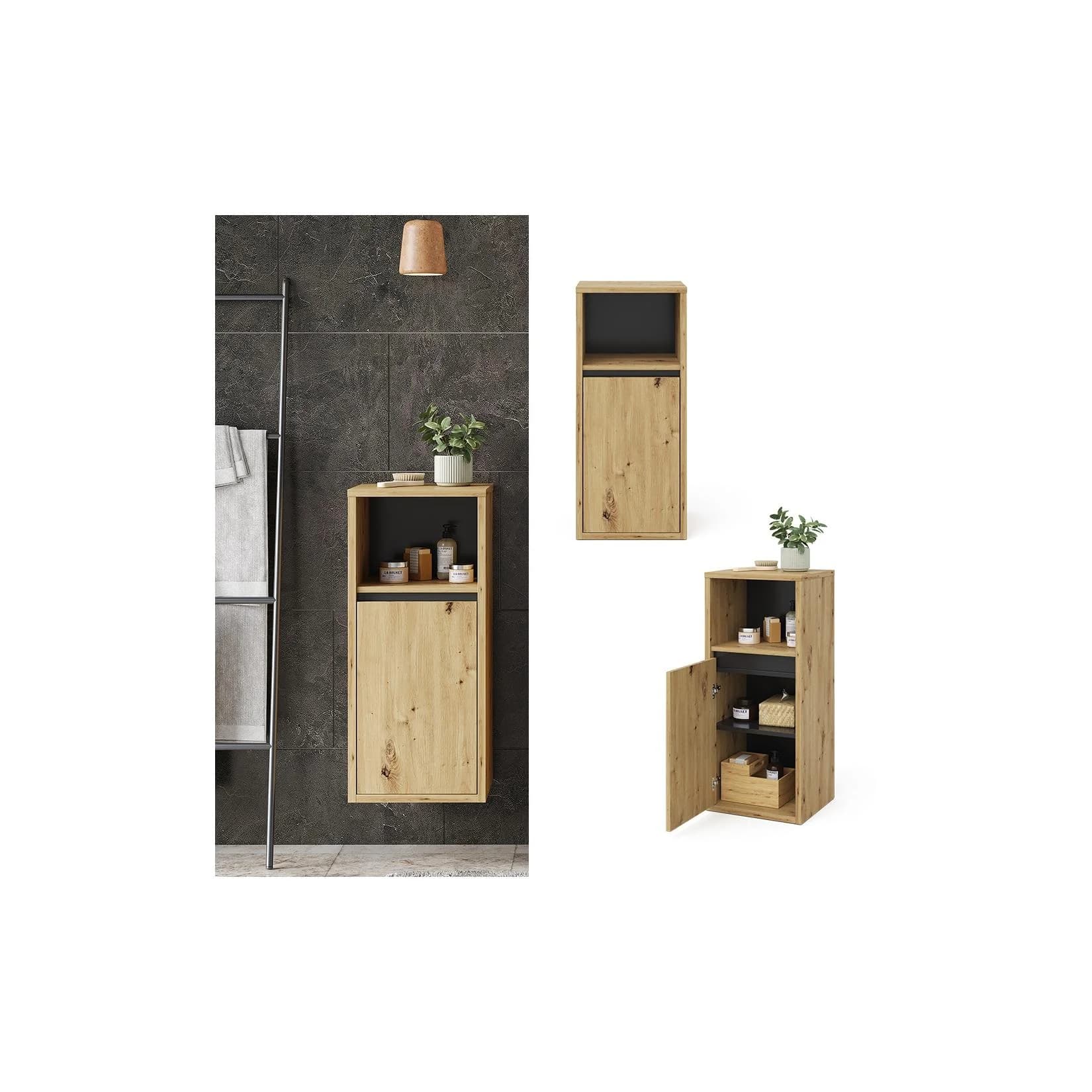 Vicco Midischrank Viola Eiche Anthrazit Modern Badschrank