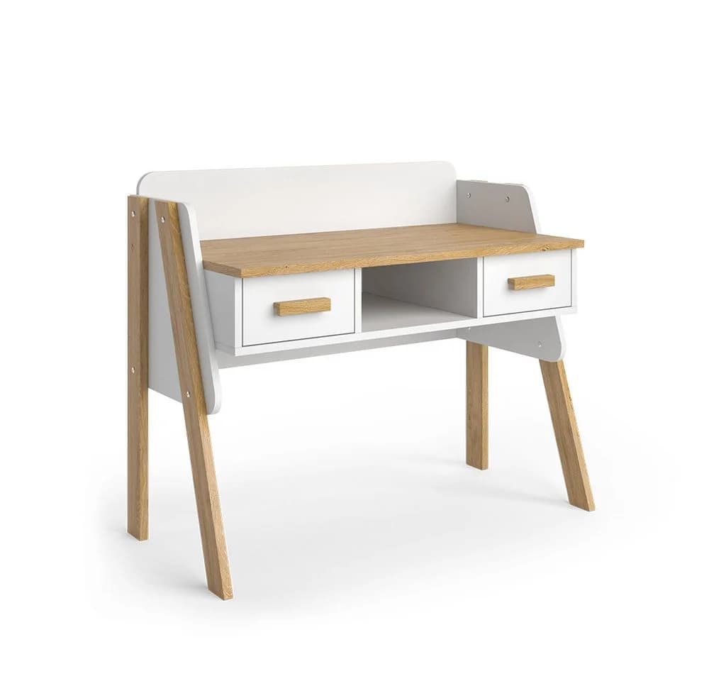 VitaliSpa® Schreibtisch Malia höhenverstellbar Weiß/Eiche