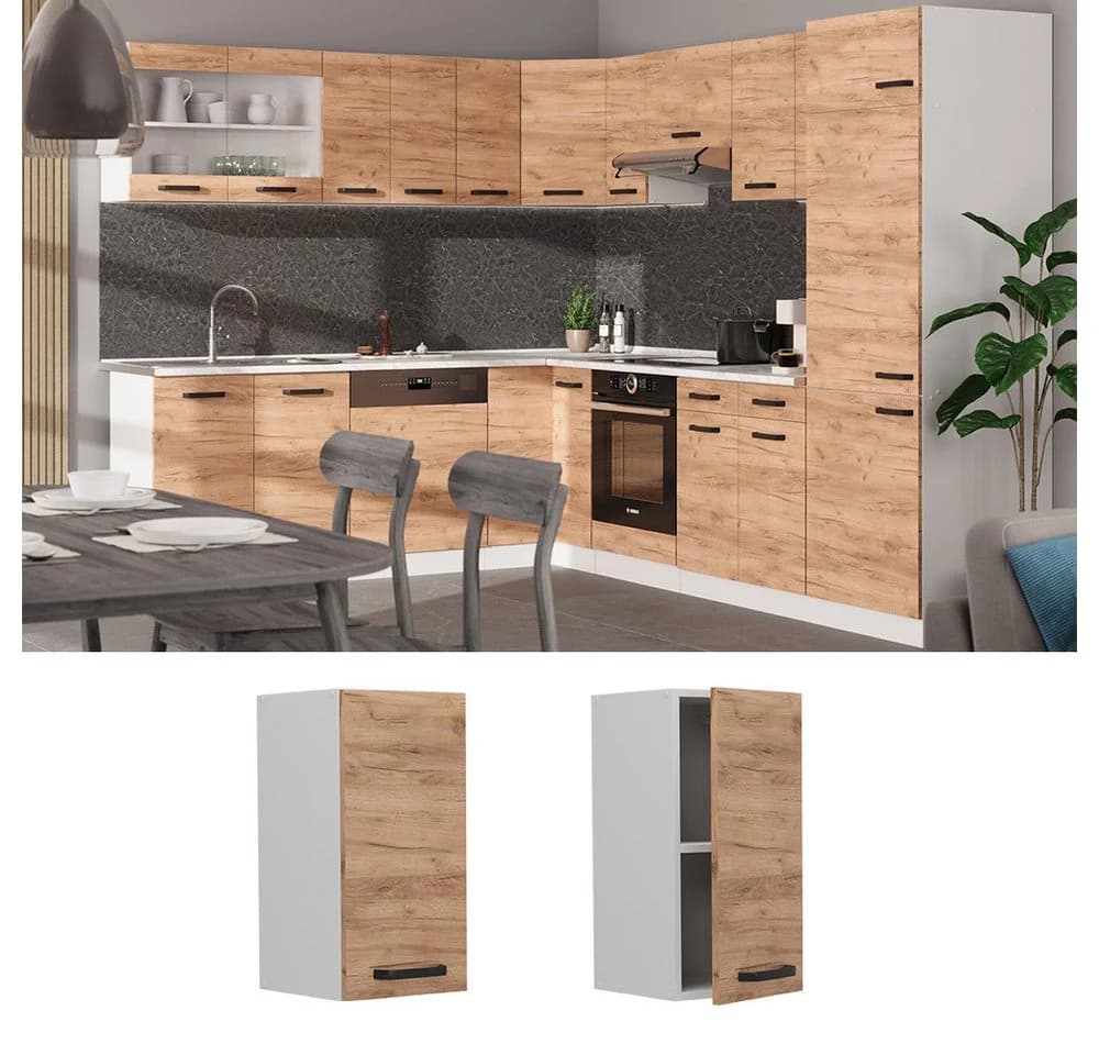 Vicco Hängeschrank R-Line Goldkraft Eiche/Weiß