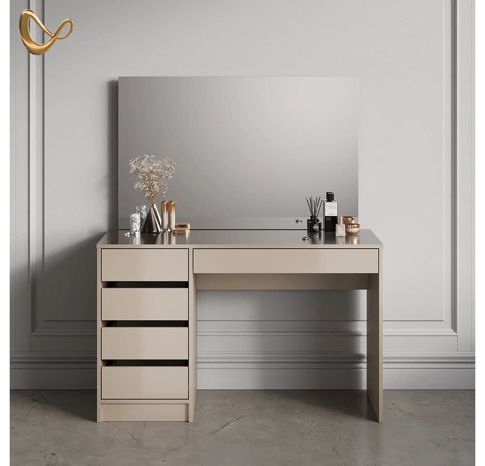 Livinity® Schminktisch Imola Greige 120 cm mit Spiegel