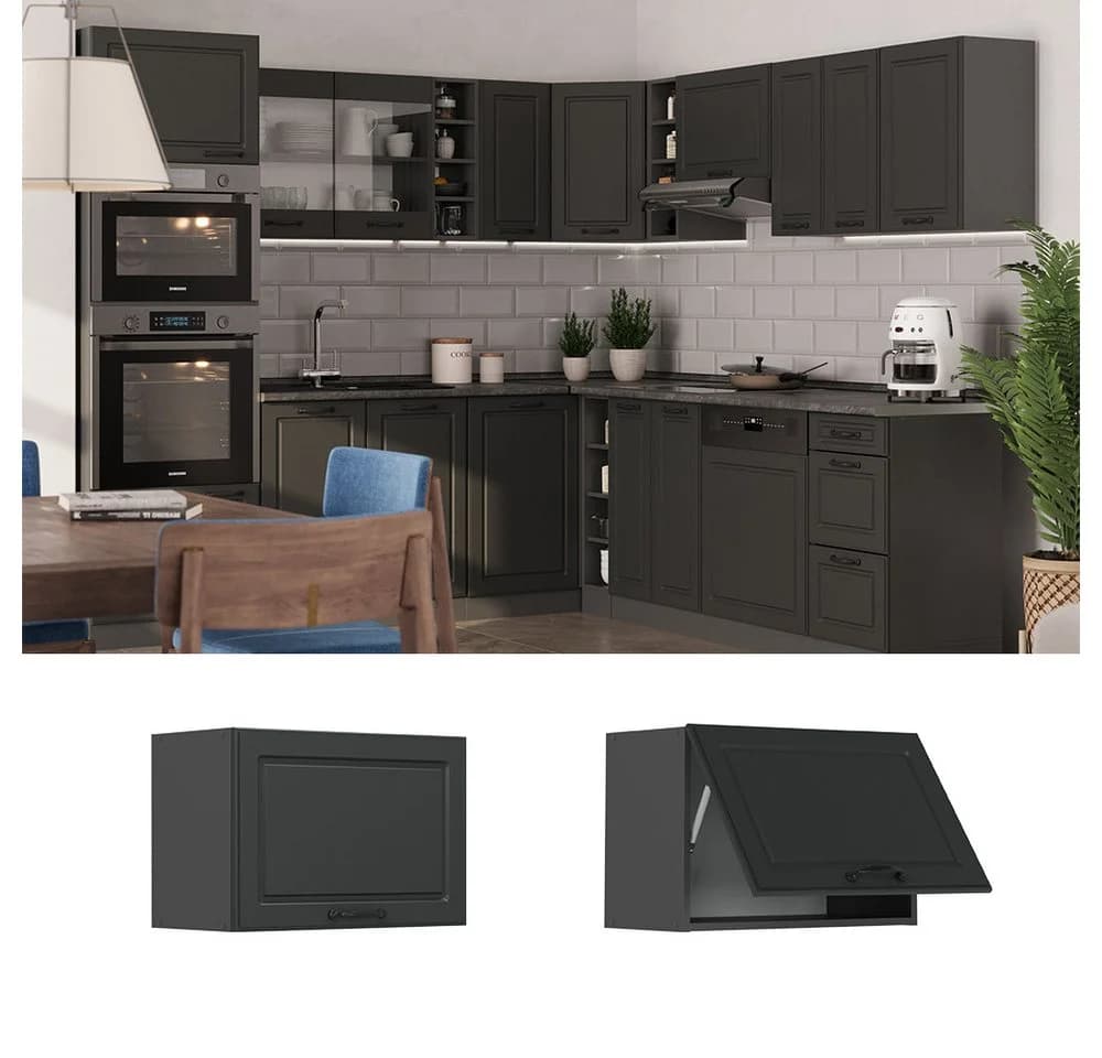 Vicco Hängeschrank R-Line Anthrazit Landhaus