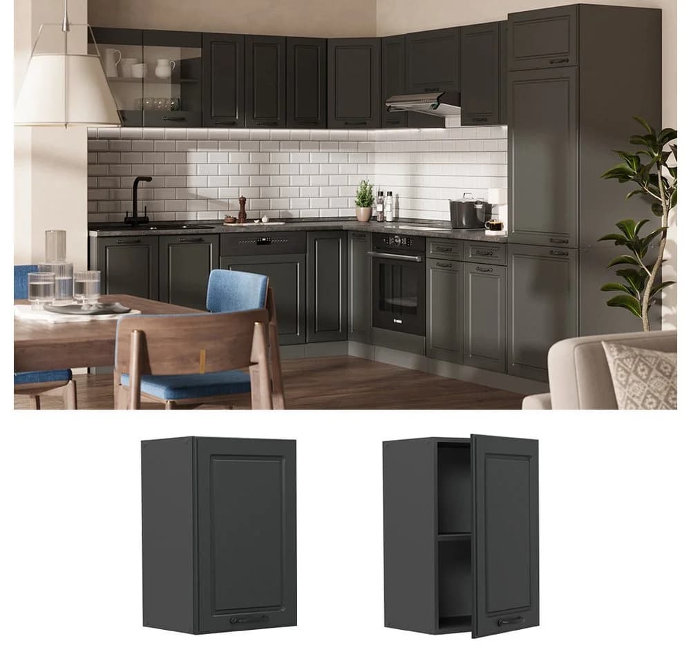 Vicco Hängeschrank R-Line Anthrazit Landhaus 40 cm