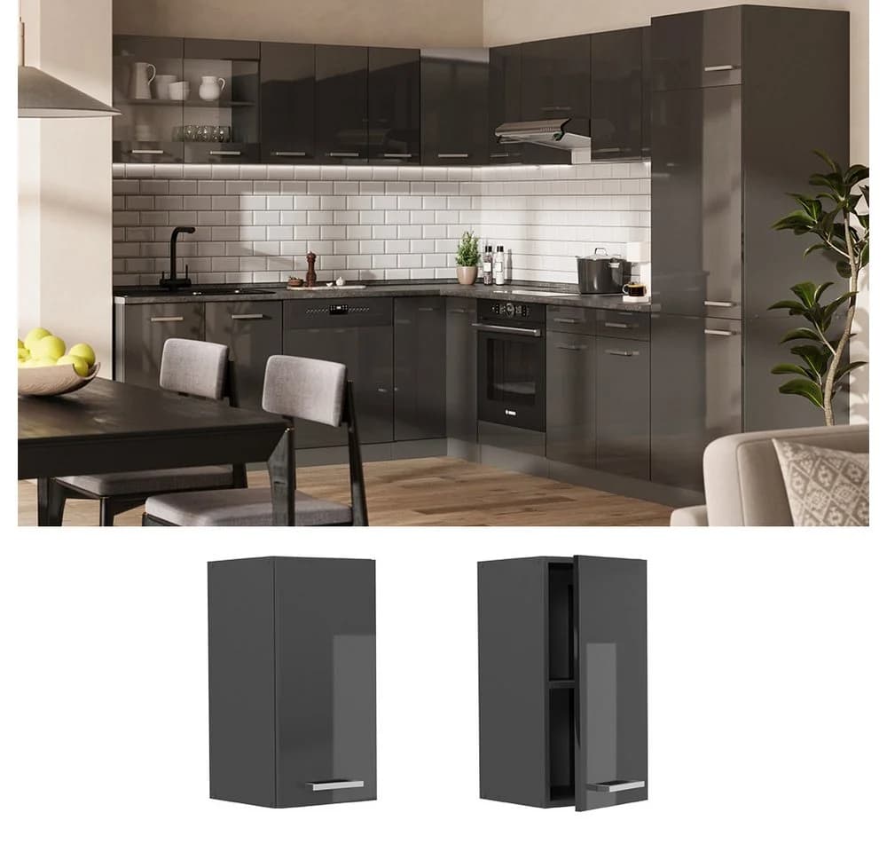 Vicco Hängeschrank R-Line Anthrazit Hochglanz