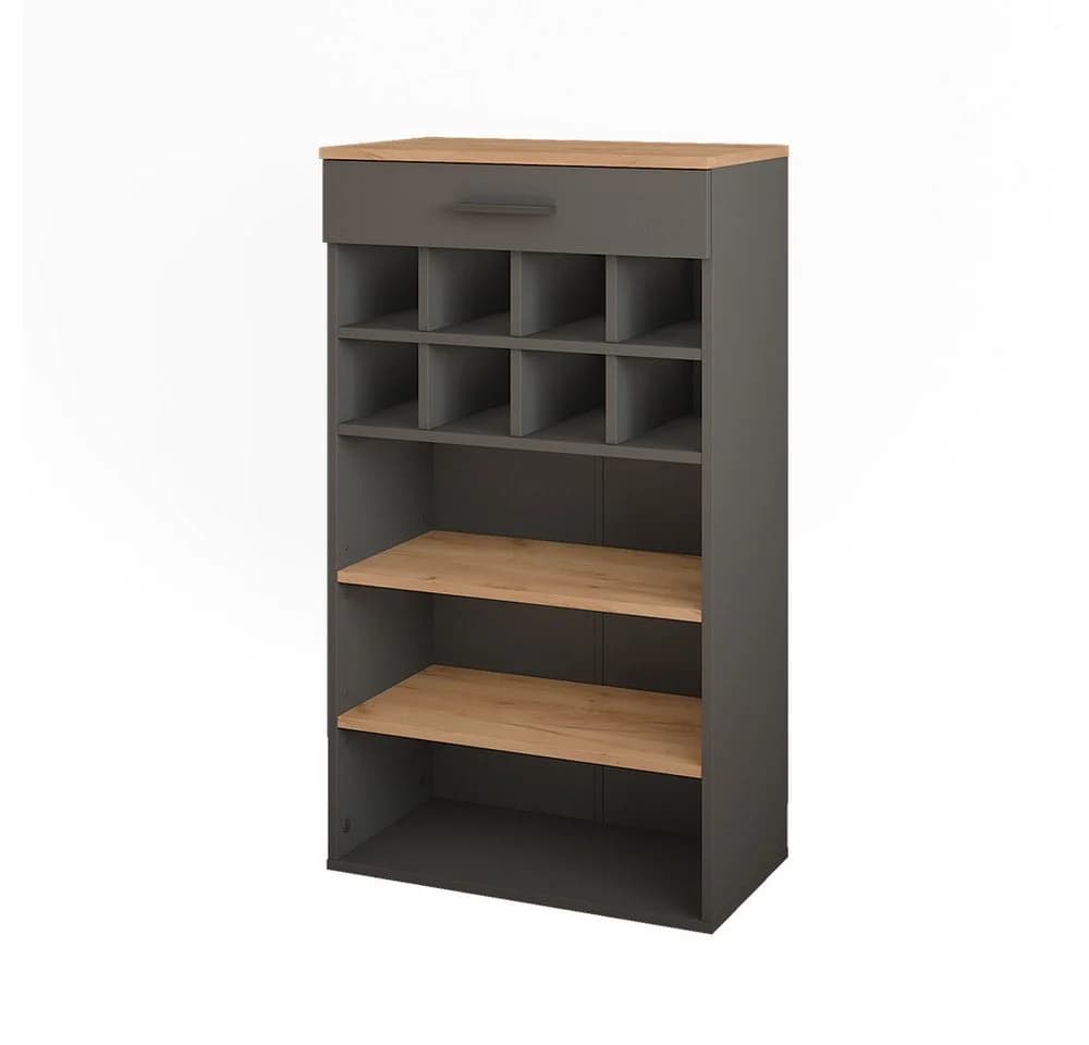 Vicco Weinregal Repose Goldkraft Eiche Anthrazit