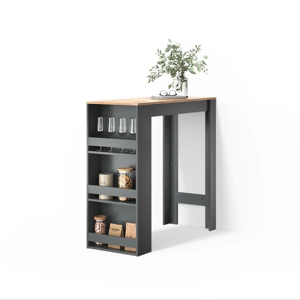 BARTISCH Regusa Bartisch Anthrazit/Goldkraft Eiche 45 x 110 cm