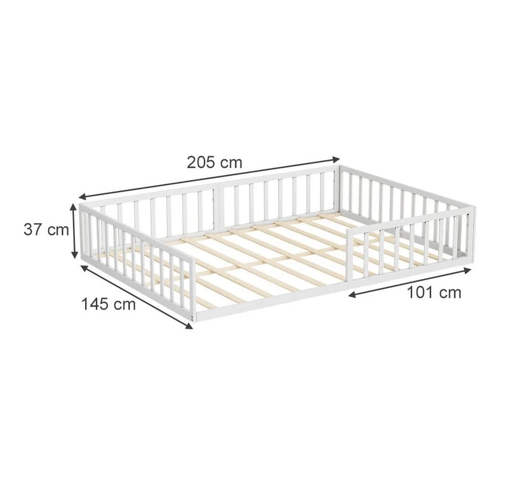 VitaliSpa® Kinderbett Minno Weiß Bodenbett