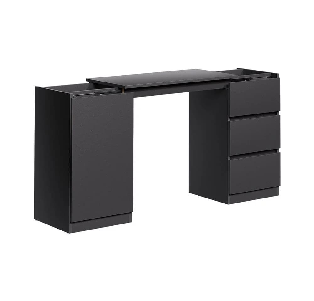 Vicco Kommode Varino Schwarz Ausziehbar