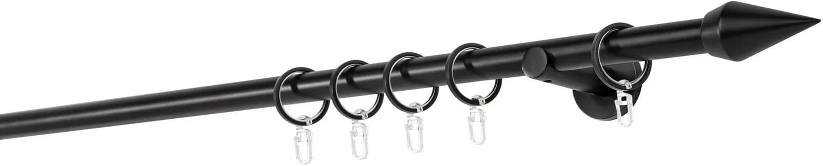 Gardinenstange MYDECO 20mm Point Wandträger 6,5 cm Schwarz