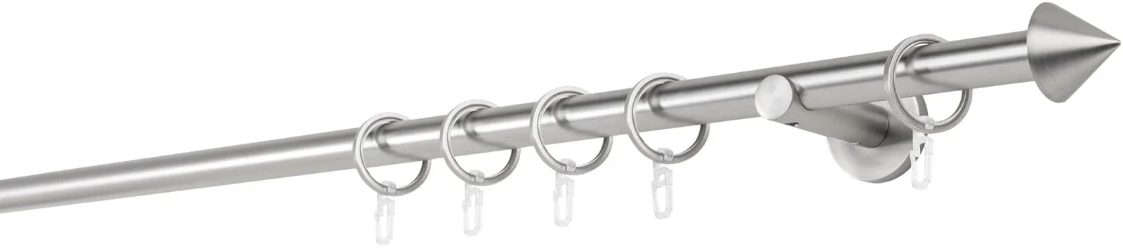 mydeco Gardinenstange Silber 20mm Ø Wandträger 6,5 cm