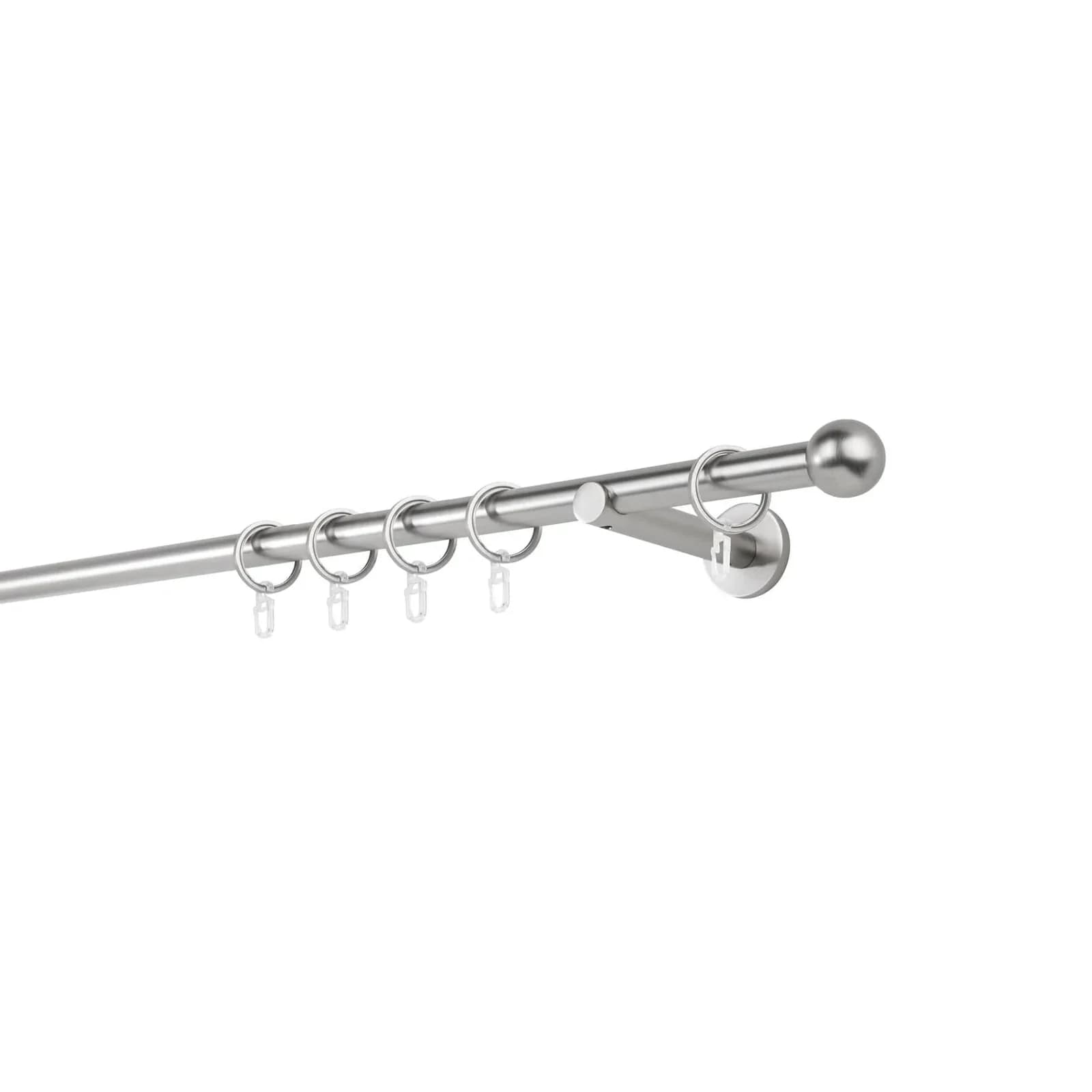 mydeco Gardinenstange 20mm Ball Wandträger 12cm Silber