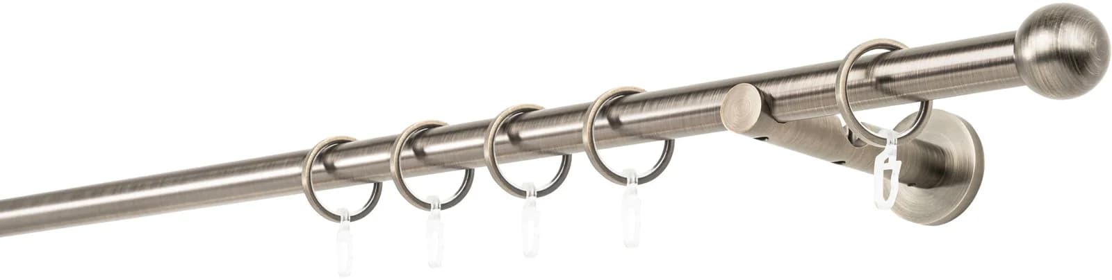 Gardinenstange MYDECO 20mm Ball Wandträger 12 cm Braun