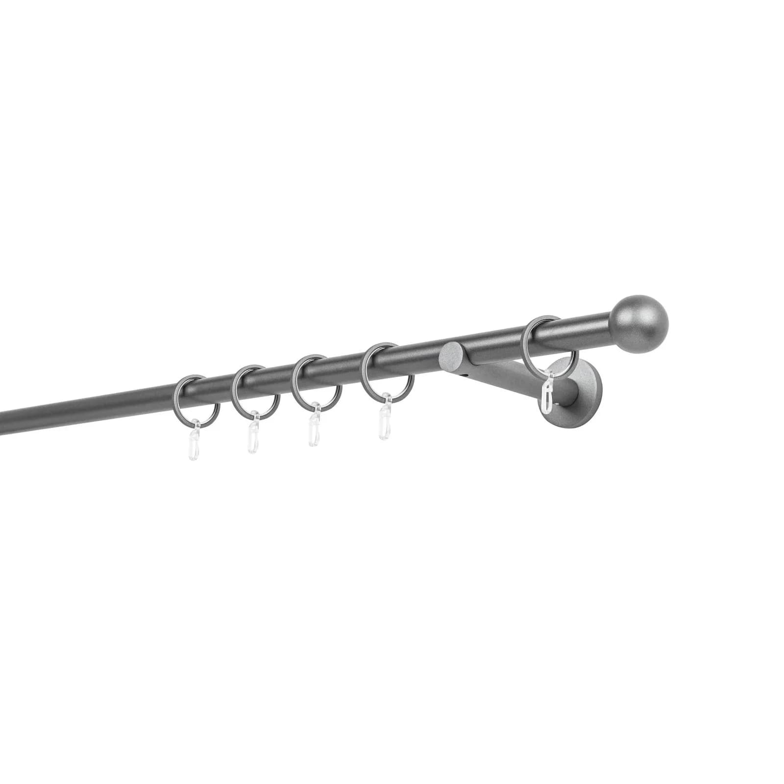Gardinenstange MYDECO 20mm Ball Wandträger 12 cm Anthrazit