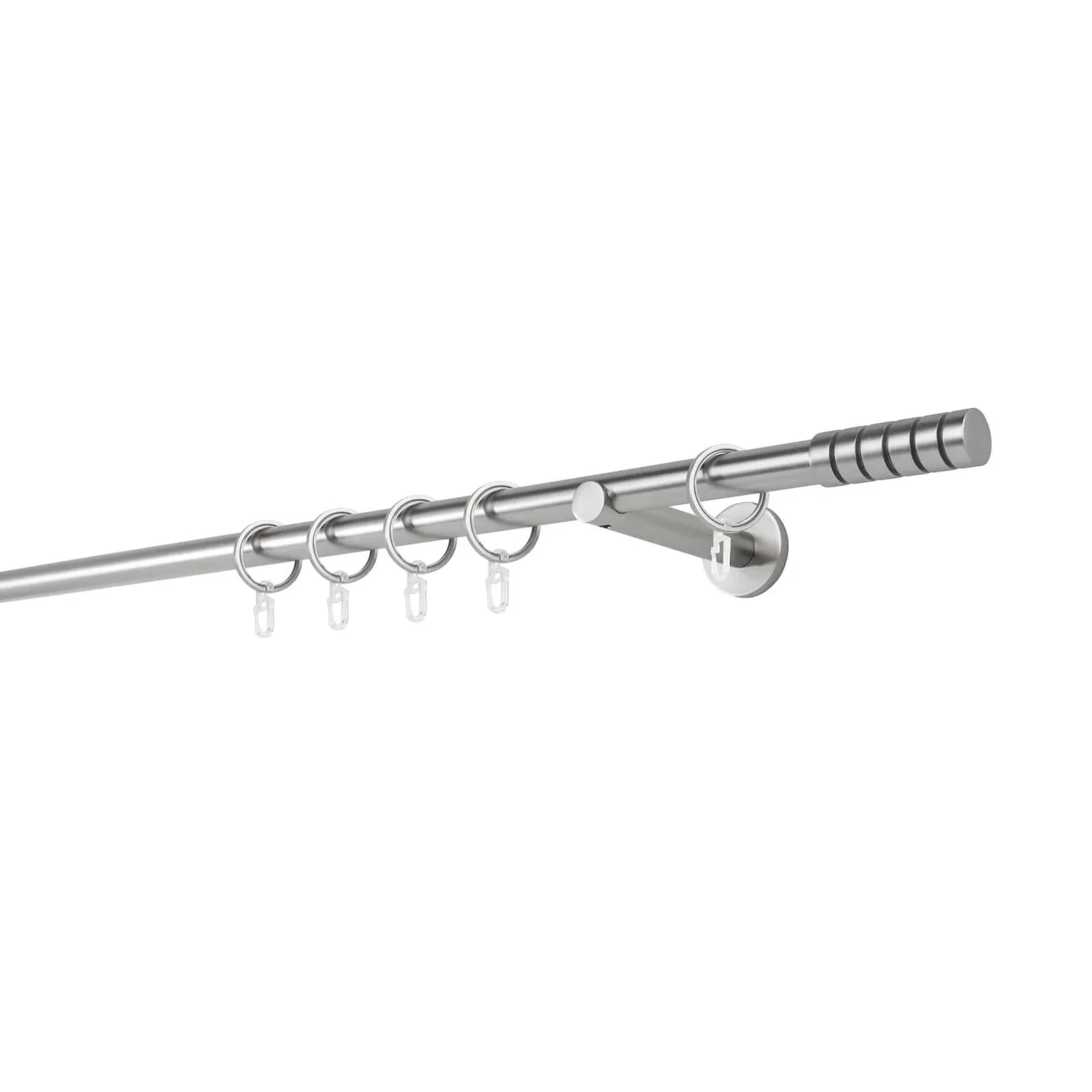 mydeco Gardinenstange 20mm Rillcube Wandträger 12 cm Silber
