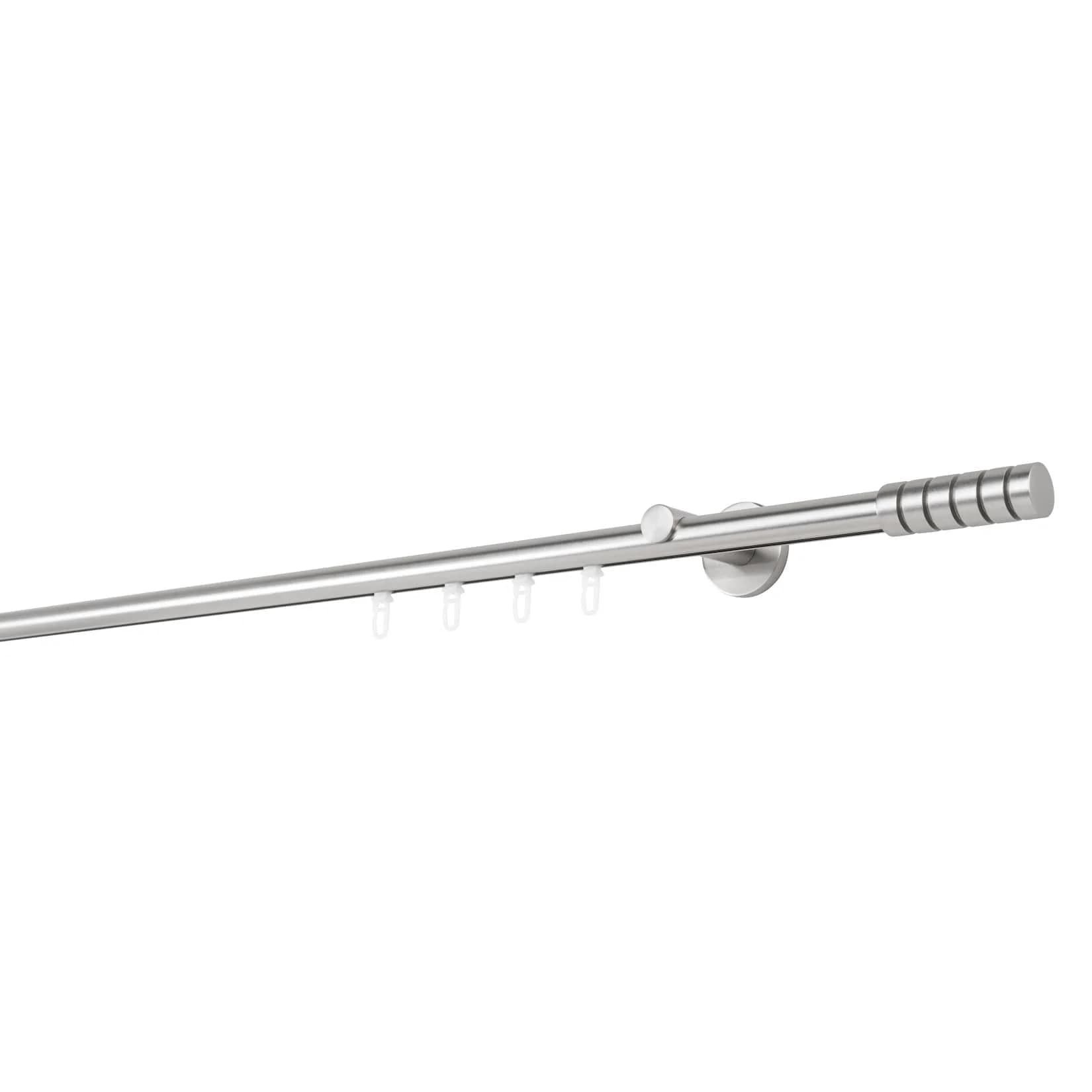 ONDECO Gardinenstange Edelstahl-Optik 280 cm