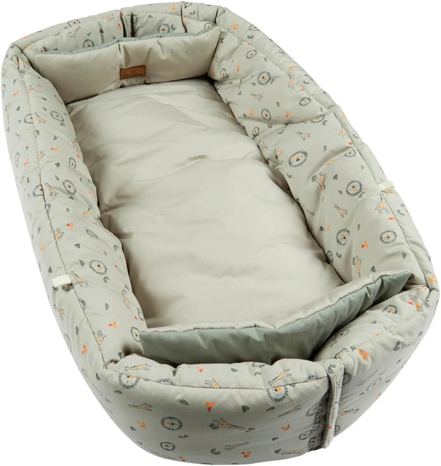Sterntaler Bettnestchen Safari Steingrau Baumwolle Polyester
