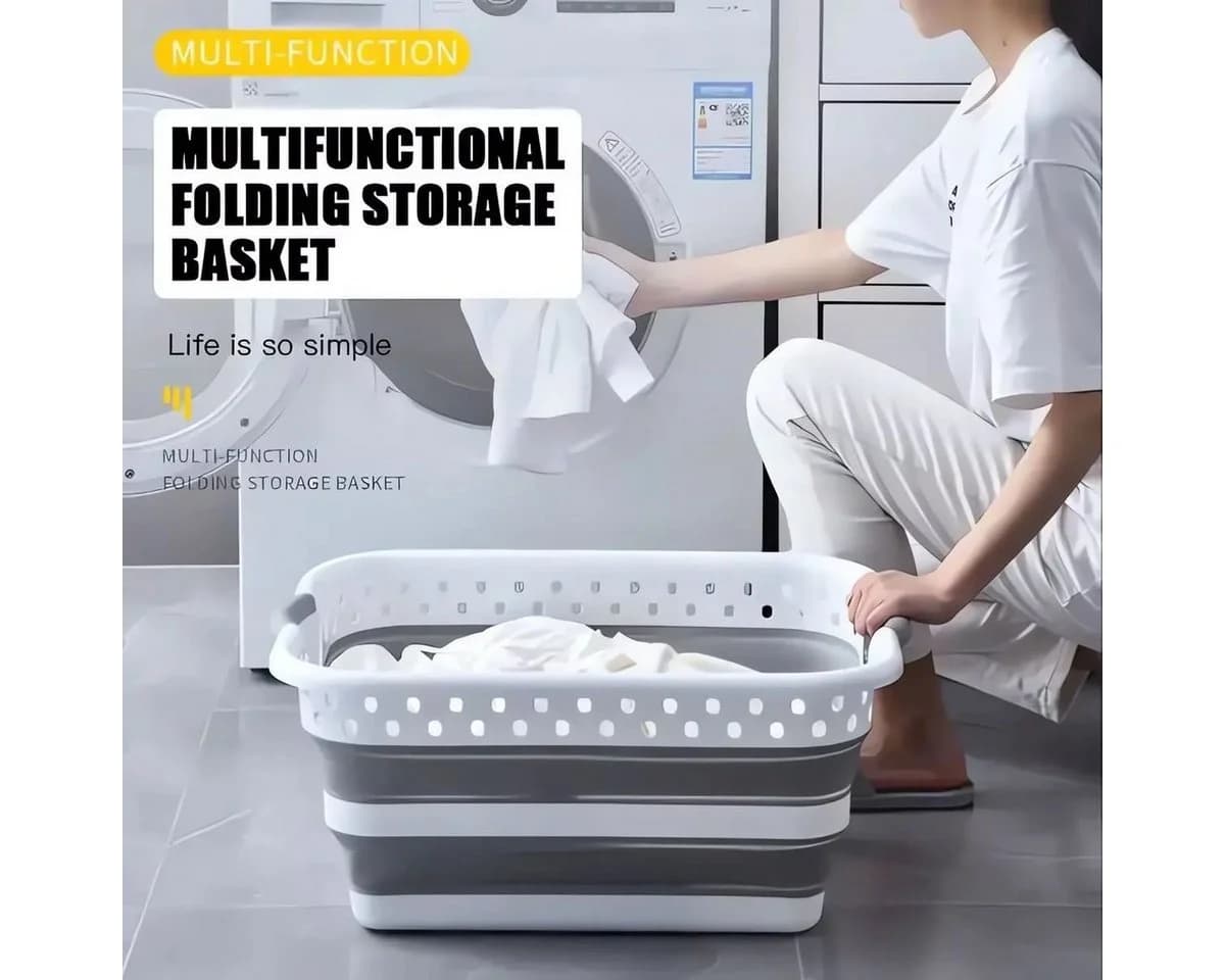 König Design Faltbarer Wäschekorb Robust Platzsparend Organizer