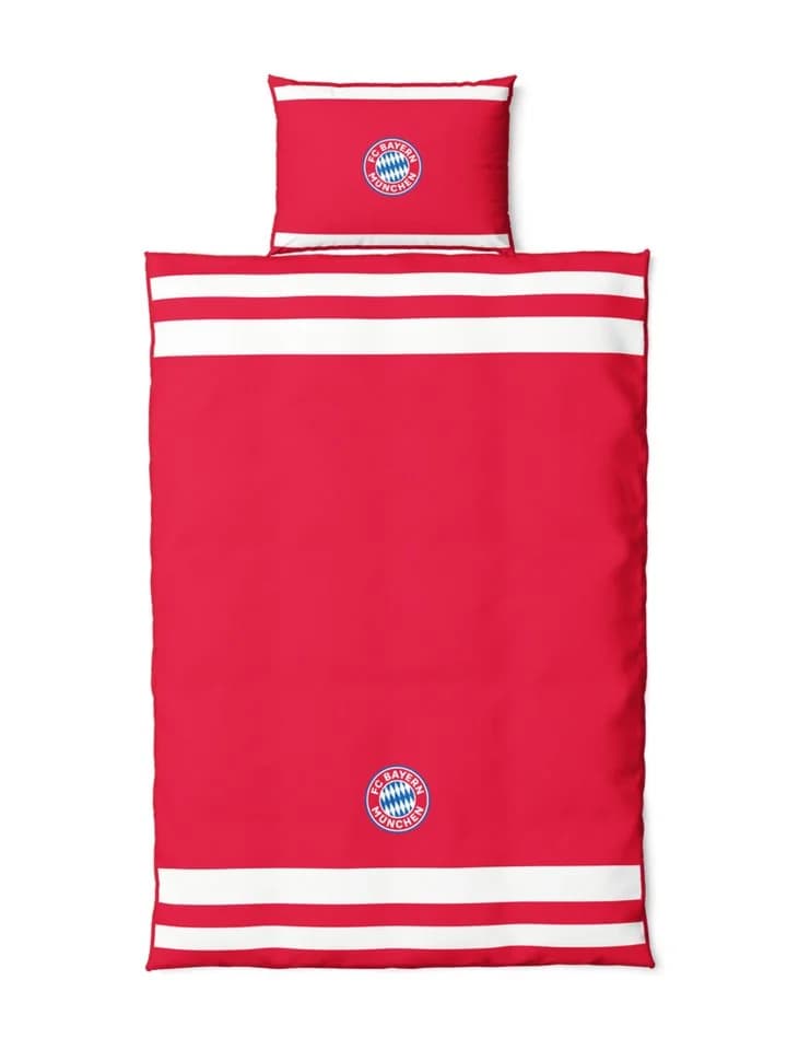 FC Bayern München Baby Bettwäsche Rot 100x135 cm Baumwolle