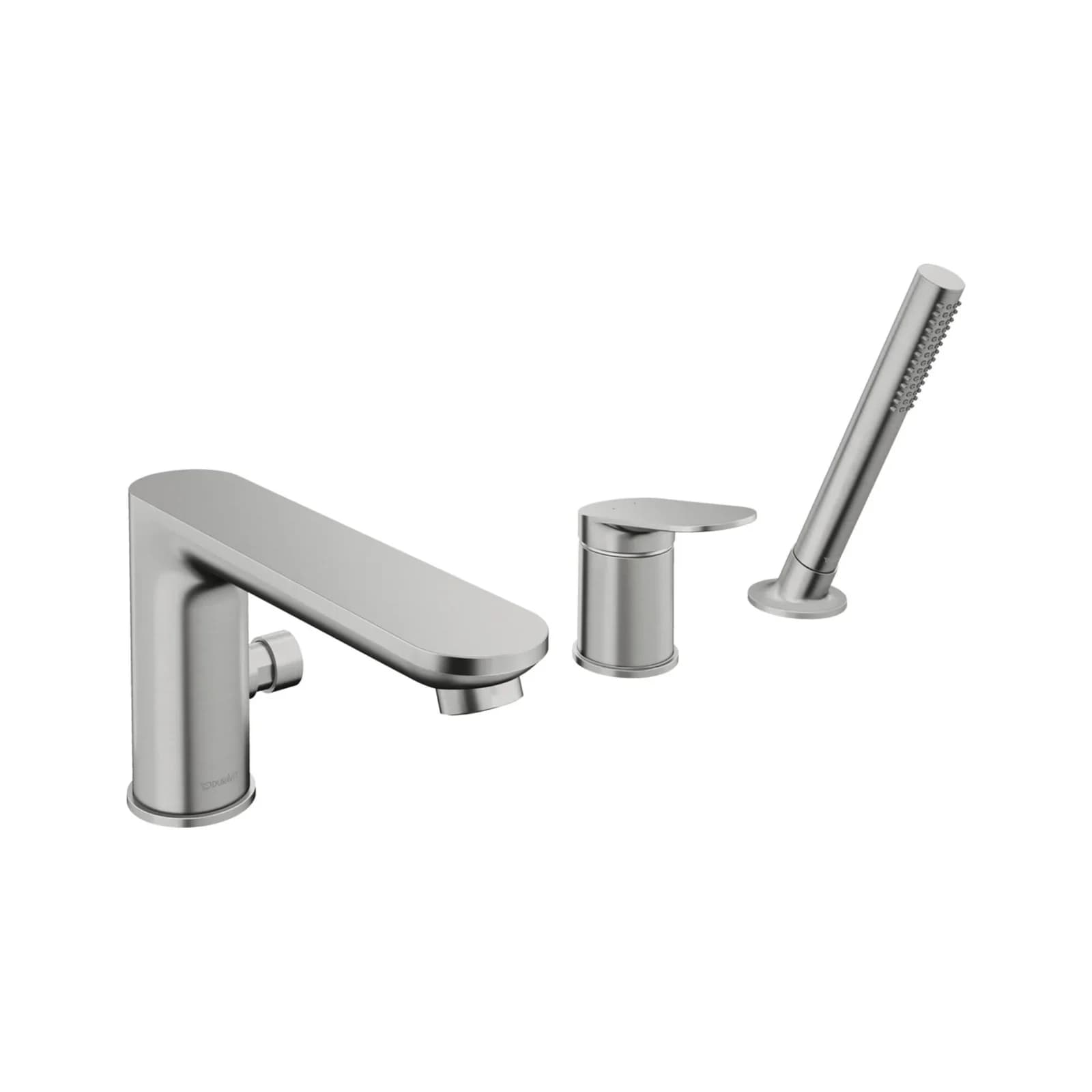 Duravit Wave 3-Loch Wannenarmatur Edelstahl Gebürstet
