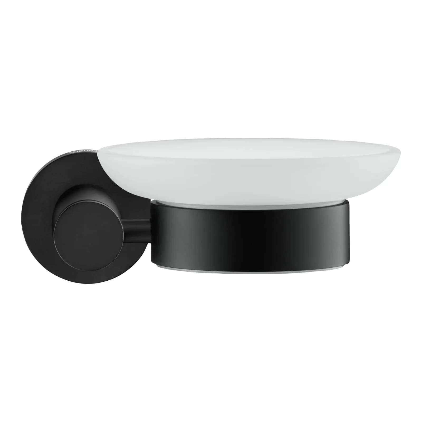 Duravit D-Code Seifenschale Pos rechts Schwarz Matt Messing Milchglas